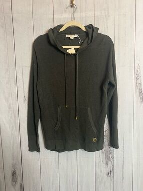 MICHAEL Michael Kors Men's Hooded Crewneck Sweater in Olive